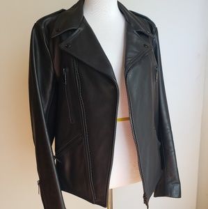 Sandro Paris Men's Black Leather Jacket